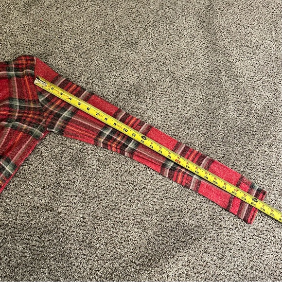 PINK Victorias Secret M Red Plaid Long John Pajama Set R $79 - Picture 12 of 12